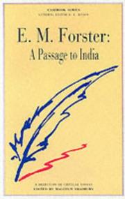 Front cover of E.M.Forster's "Passage to India" by Malcolm Bradbury