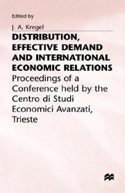 Front cover of Distribution, Effective Demand, and International Economic Relations by Jan A. Kregel