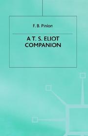 Front cover of A T.S. Eliot companion by F. B. Pinion