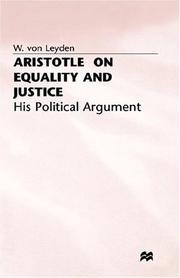 Cover of Aristotle on equality and justice by W. von Leyden