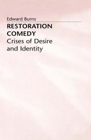 Cover of Restoration comedy by Burns, Edward