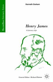 Front cover of Henry James, a literary life by George Kenneth Graham