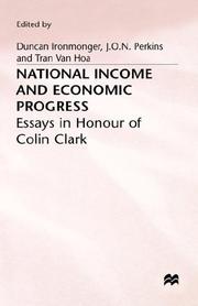 Front cover of National income and economic progress by Colin Clark