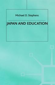Front cover of Japan and education by Michael Dawson Stephens