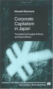 Cover of Corporate Capitalism in Japan (Classics in the History and development of Economics) by Okumura, Hiroshi