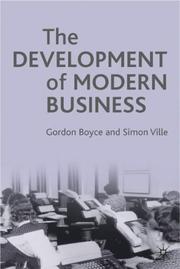 Cover of DEVELOPMENT OF MODERN BUSINESS by Gordon Boyce