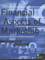 Front cover of Financial aspects of marketing by Ruth A. Schmidt