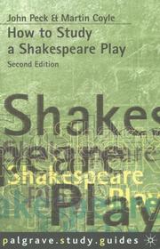 Cover of How to study a Shakespeare play by John Peck