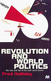 Front cover of Revolution and world politics by Fred Halliday