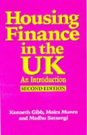 Front cover of Housing Finance in the UK by Kenneth Gibb