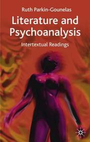 Front cover of Literature and psychoanalysis by Ruth Parkin-Gounelas