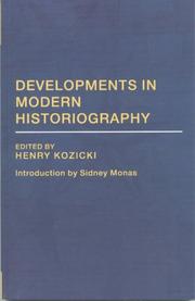 Cover of Developments in Modern Historiography by Henry Kozicki