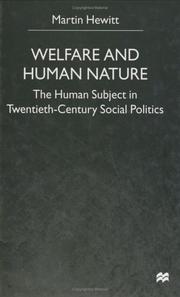 Cover of Welfare and Human Nature by Martin Hewitt
