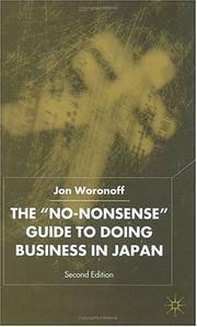Cover of The "no nonsense" guide to doing business in Japan by Jon Woronoff