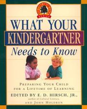 Cover of What Your Kindergartner Needs to Know by E.D. Jr Hirsch