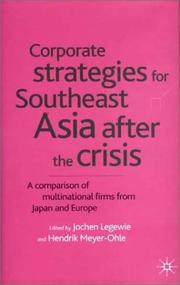 Front cover of Corporate strategies for Southeast Asia after the crisis by Jochen Legewie