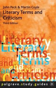 Front cover of Literary Terms and Criticism (How to Study Literature) by John Peck