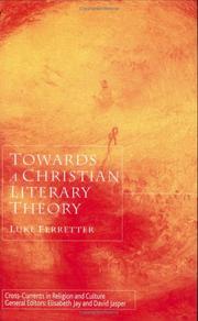Cover of Towards a Christian Literary Theory (Cross-Currents in Religion and Culture) by Luke Ferretter