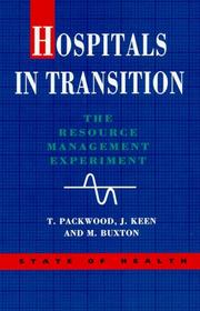 Front cover of HOSPITALS IN TRANSITION SEE CL (State of Health) by Packwood E