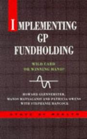 Front cover of IMPLEMENTING GP FUNDHOLDING PB (The State of Health Series) by Glennerste