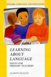 Cover of Learning about language by Alison Sealey