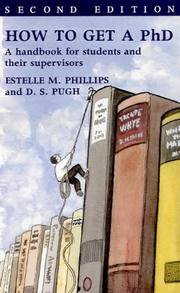 Cover of How to get a PhD by Estelle Phillips