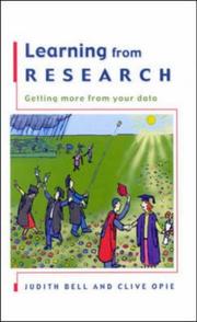 Cover of Learning from research by Judith Bell