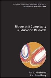Front cover of Rigour and complexity in educational research by Joe L Kincheloe
