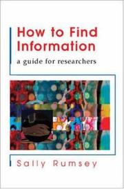 Cover of How to Find Information by Sally Rumsey