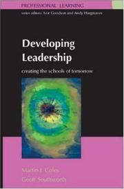 Cover of Developing leadership by Martin Coles