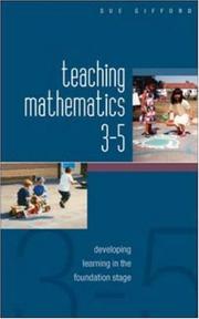 Cover of Teaching Mathematics 3-5 by Sue Gifford