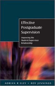 Cover of Effective postgraduate supervision by Adrian R. Eley