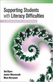 Cover of Supporting students with literacy difficulties by T. Glynn