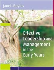 Front cover of Effective Leadership and Management in the Early Years by Janet Moyles
