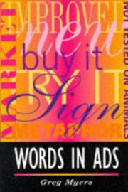 Cover of Words in ads by Greg Myers