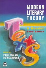 Front cover of Modern literary theory by Philip Rice