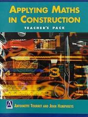 Front cover of Applying maths in construction by Antoinette Tourret