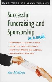 Front cover of Successful Fundraising and Sponsorship in a Week by Sue McKeon