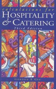 Front cover of Calculations for Hospitality and Catering by Gordon E. Gee