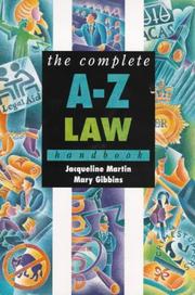 Cover of Complete A-Z Law Handbook by Jacqueline Martin