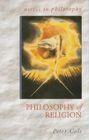 Front cover of The Philosophy of Religion (Access to Philosophy) by Peter Cole