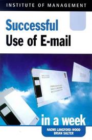 Front cover of Successful use of e-mail in a week by Naomi Langford-Wood