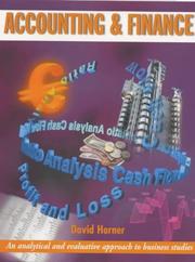 Cover of Accounting & finance by David Horner