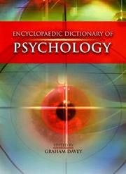 Front cover of Encyclopaedic Dictionary of Psychology by Graham Davey