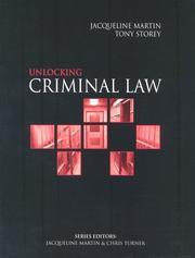 Front cover of Unlocking criminal law by Jacqueline Martin