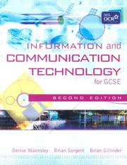 Front cover of Information and communication technology for GCSE by Denise Walmsley