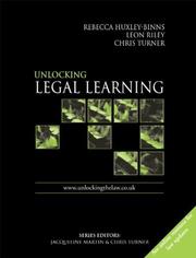 Front cover of Unlocking legal learning by Rebecca Huxley-Binns