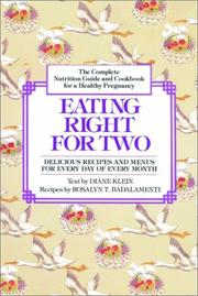 Cover of Eating right for two by Diane Klein