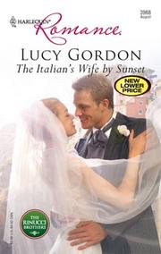 Front cover of The Italian's Wife by Sunset by Lucy Gordon