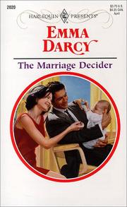 Front cover of The Marriage Decider by Emma Darcy